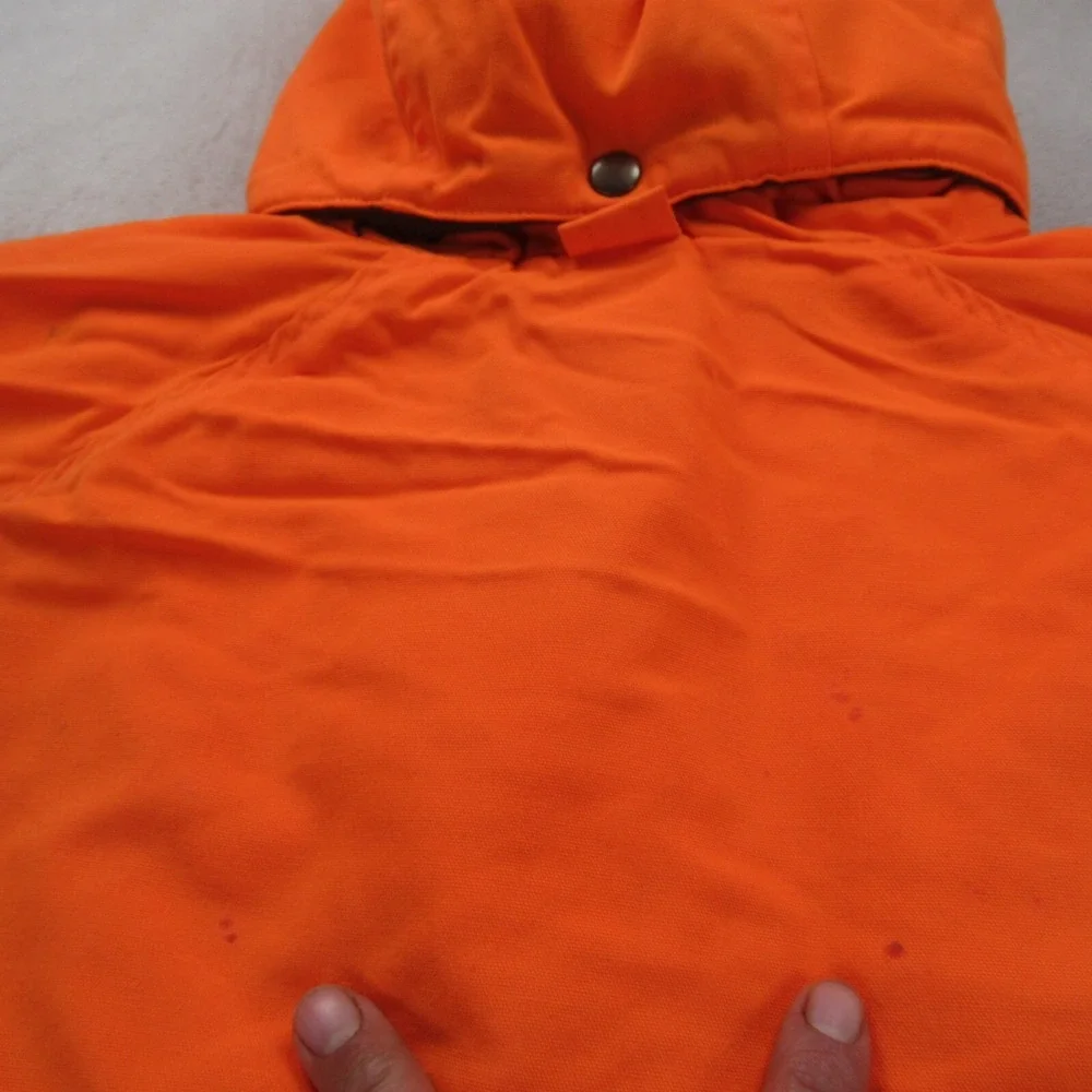 Cabelas Jacket Mens Large Orange Waterproof Insulated Hunting Outdoor VTG 90s